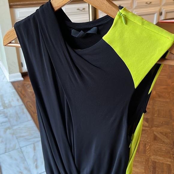 Alexander Wang Dress Black & Neon Yellow/Green Size 2 - Picture 3 of 15